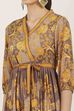 Yellow Rayon Gathered Dresses image number 1