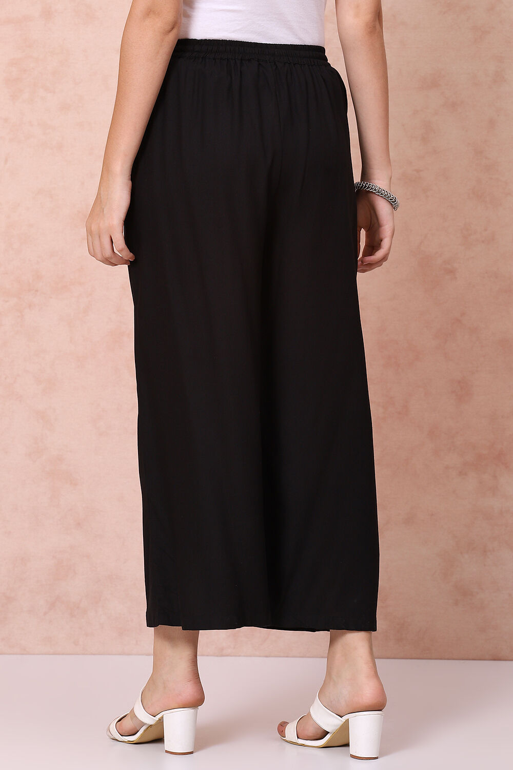 White Viscose Palazzo image number 4