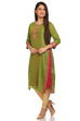 Green Straight Cotton Kurta image number 2