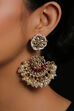 Red Metal Brass Earring image number 0