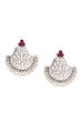 Red Metal Brass Earrings image number 1