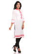 White Straight Cotton Kurta image number 2
