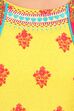 Yellow Straight Cotton Kurta image number 4