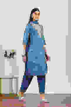 Green Cotton Straight Suit Sets image number 5