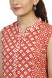 Red Viscose Straight Kurta image number 1