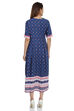 Indigo Flared Viscose Dress image number 4