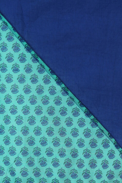 Turquoise Poly Cotton Scarf image number 3