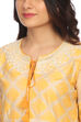 Yellow Kalidar Poly Cotton Kurta image number 1
