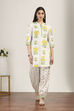 Yellow Cotton Blend Cotton Flex Kurta Pants Set image number 0