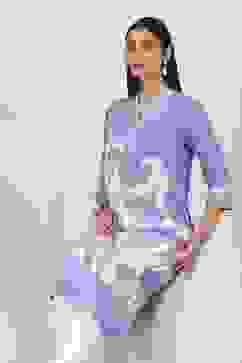 Blue Rayon A-line & Kalidar Kurtas image number 6