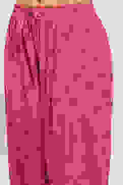 Onion Pink Viscose Blend Gathered Printed Kurta Salwar Suit Set image number 2