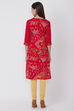 Pink Viscose Straight Kurta image number 5