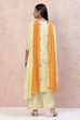 Lemon Polyester Chanderi Straight Suit Set image number 7