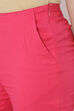 Pink Poly Lycra Slim Pants image number 1