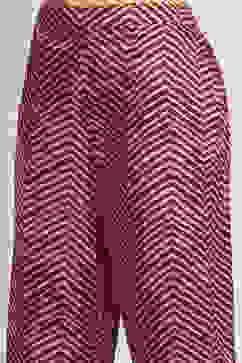 Maroon Cotton Floral Printed Straight Suit Set image number 2