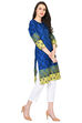 Indigo Straight Polyester Kurta image number 1