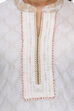 Off White Cotton Straight Kurta image number 4