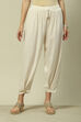 Off White LIVA Straight Solid Palazzos image number 5