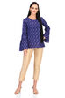 Indigo Straight Cotton Kurta image number 4