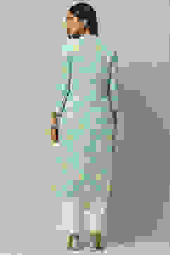 Green Rayon Staight Kurta image number 3