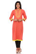 Pink Cotton Kalidar Kurta image number 0