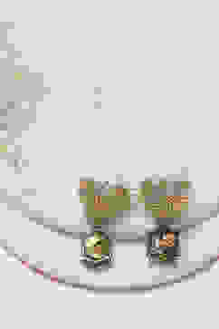 Green Brass Jhumka image number 2