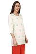 White Straight Viscose Rayon Indie Top image number 3