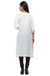White Cotton Straight Kurta image number 3