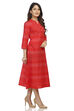 Red A Line Cotton Dress image number 2