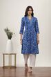 Blue Rayon Straight Kurtas image number 5