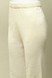 Ecru Acrylic Regular Solid Legging image number 1