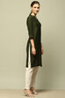 Blue Solid Straight Kurta image number 4