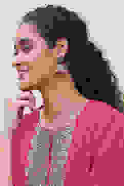 Red Brass Jhumka image number 3