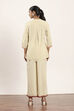 Ecru Viscose Rayon Straight Kurta Pants Set image number 4