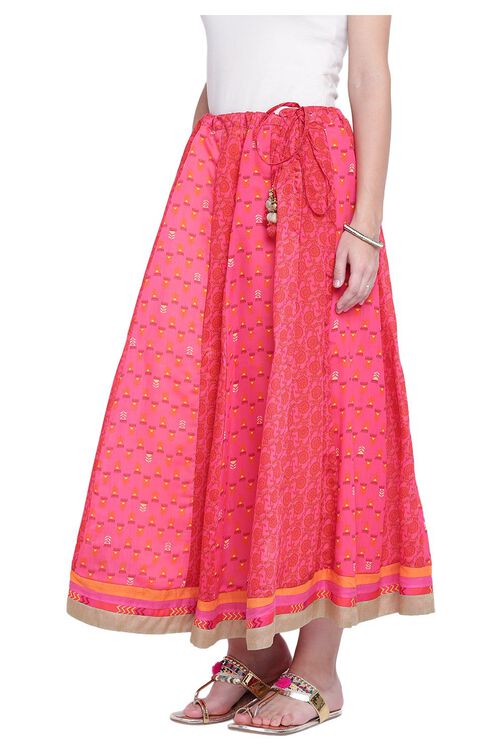 Pink Polyester Skirt image number 2