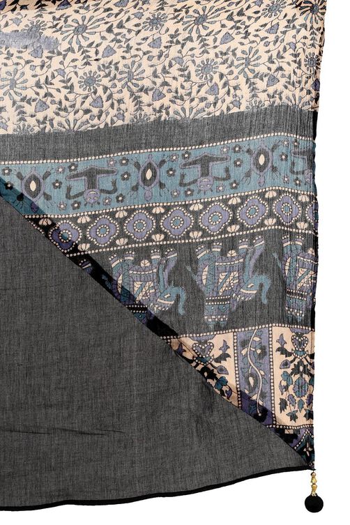 Black Viscose Rayon Scarf image number 1