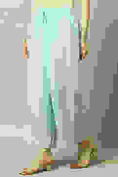 Blue Poly Georgette Solid Straight Fit Palazzo image number 2