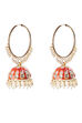 Red Metal Brass Earrings image number 2