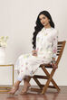 White Cotton Kurta Pants Set image number 0