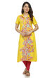 Yellow A Line Viscose Rayon Kurta image number 0