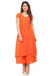 Coral Viscose A-Line Kurta image number 0