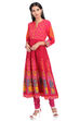 Off White Kalidar Viscose Rayon Kurta image number 3