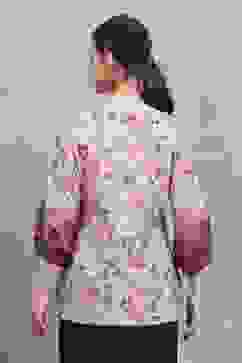 Grey Polyester Printed Straight Top image number 3