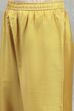Yellow Viscose Blend Embroidered Straight Suit Set image number 2