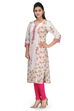 White Cotton Straight Kurta image number 2