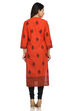 Rust Straight Cambric Cotton Kurta image number 4
