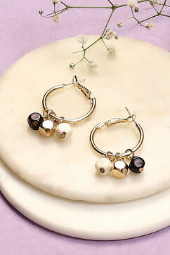 Black White Alloy Earrings image number 0