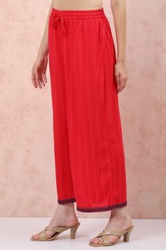 Red LIVA Palazzo Pants image number 2