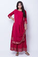 Maroon Polyester Chiffon Dupatta image number 1