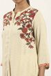 Ecru Viscose Rayon Straight Kurta Pants Set image number 1